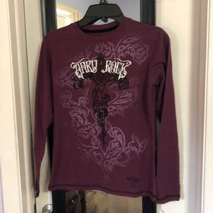 Hard Rock Café Destin, FL long sleeve T shirt, maroon size large